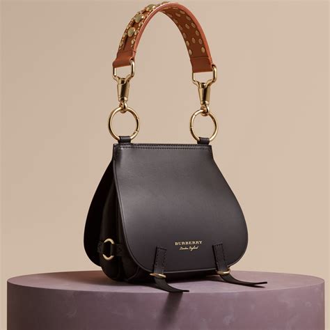 burberry bag black leather|Burberry over the shoulder bags.